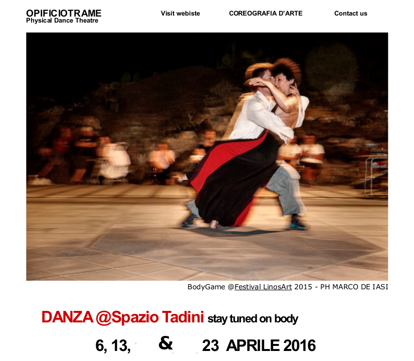 Danza @ Spazio Tadini on April 2016